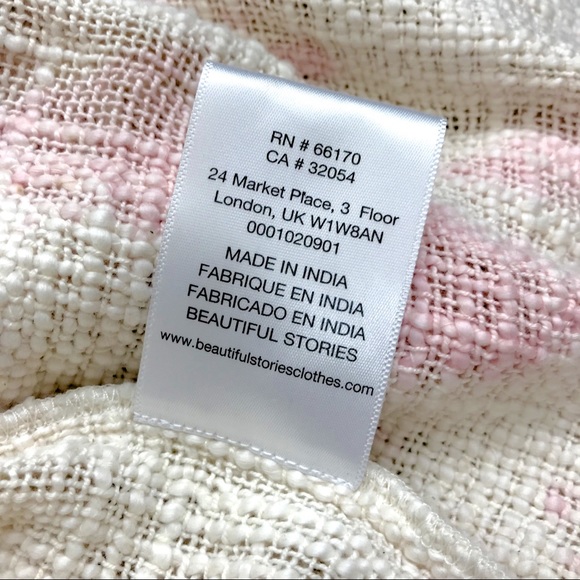 Anthropologie l ALL Beautiful Stories Livia Textured Handmade Tassel Kimono Wrap - Picture 7 of 10